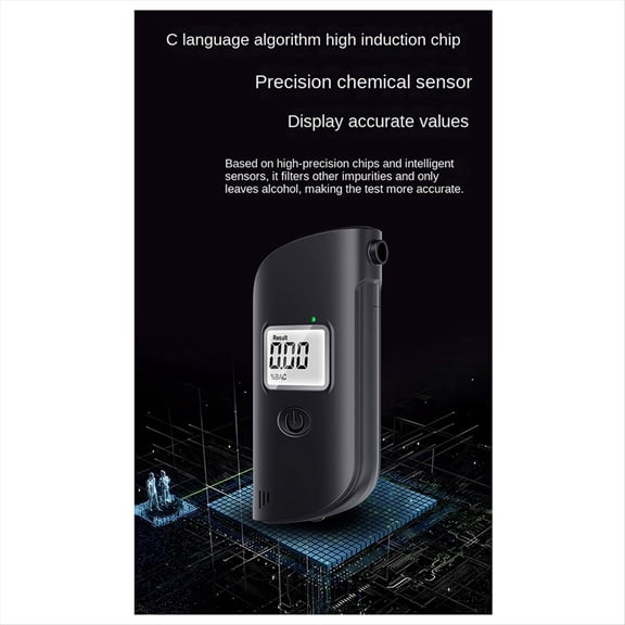 Alcohol Tester Mr689 Breath Alcohol Concentration Detector Drunk Driving Tester High Precision Measuring Instrument,1 * Alcohol Tester,Black