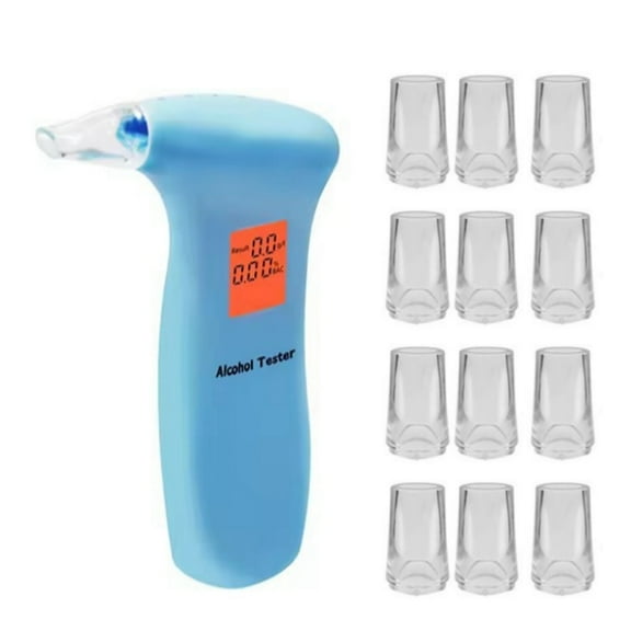 Alcohol Tester with 12 Mouthpieces Portable Drunk Driving Test Alcohol Monitor