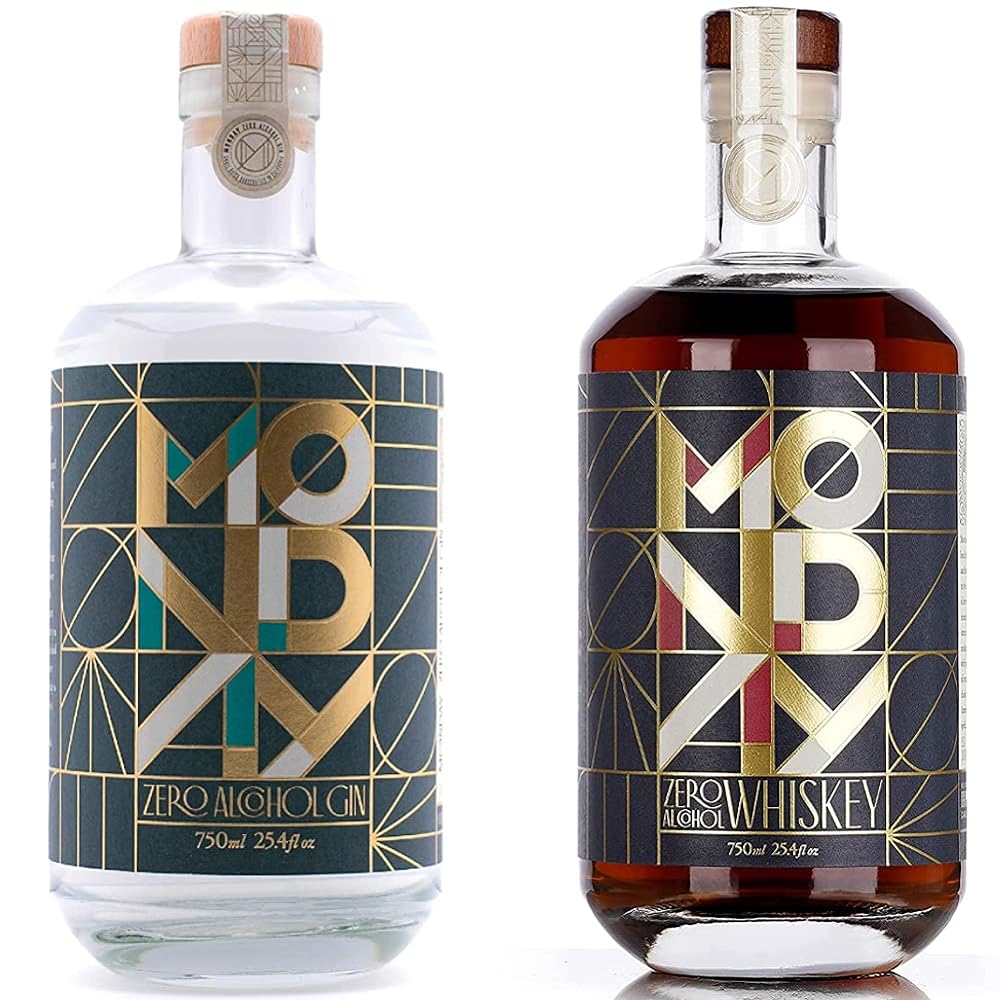 Alcohol + Whiskey Variety Pack Award Winning NonAlcoholic Spirits