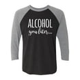 thumbnail image 1 of Alcohol You Later Unisex 3/4 Sleeve Baseball Raglan Tee, 1 of 3