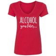 thumbnail image 1 of Alcohol You Later Womens V-Neck T-Shirt, 1 of 2