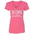 thumbnail image 1 of Alcohol You Later Womens V-Neck T-Shirt, 1 of 2