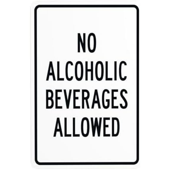 No Alcoholic Beverages Allowed Warning,Prohibition Security Metal Signs for Busines Home Outdoor Indoor Road Yard Garage Street Wall Caution Decor 8 x 12 Inch