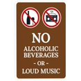 thumbnail image 1 of No Alcoholic Beverages Or Loud Music Warning Sign, Rules Security Metal Signs for Outdoor Indoor Road Yard Garage Home Busines Street Wall Caution Decor 8 x 12 Inch, 1 of 4