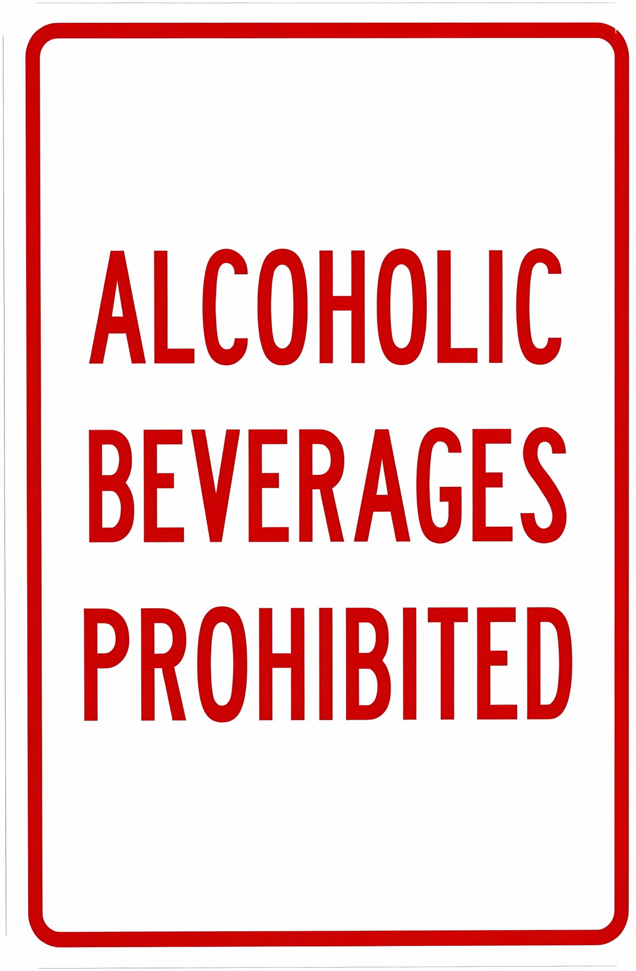 Alcoholic Beverages Prohibited Warning Signs - 8