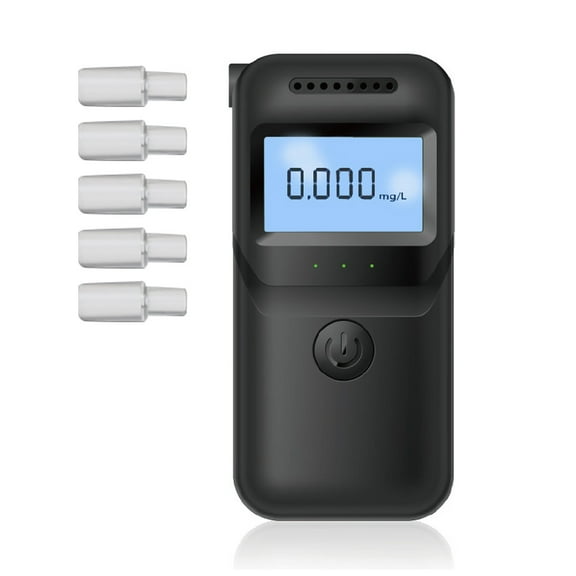 Alcohols MR997 Handheld Alcohols Tester Portable High-Precise Alcohols Detector Compact Breath Blow Tester High-Sensitive Electronic Breathalyzer LCD Display With Three Indicator