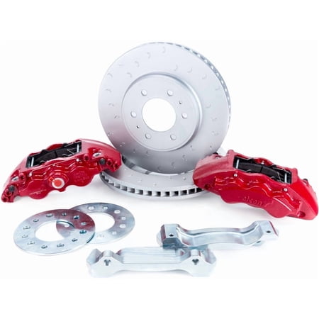 Alcon Brake Kit for Ford F-150 & Raptor Front 6-Piston Red Calipers with 347x36mm Rotors * Part Number BKF1559BE11