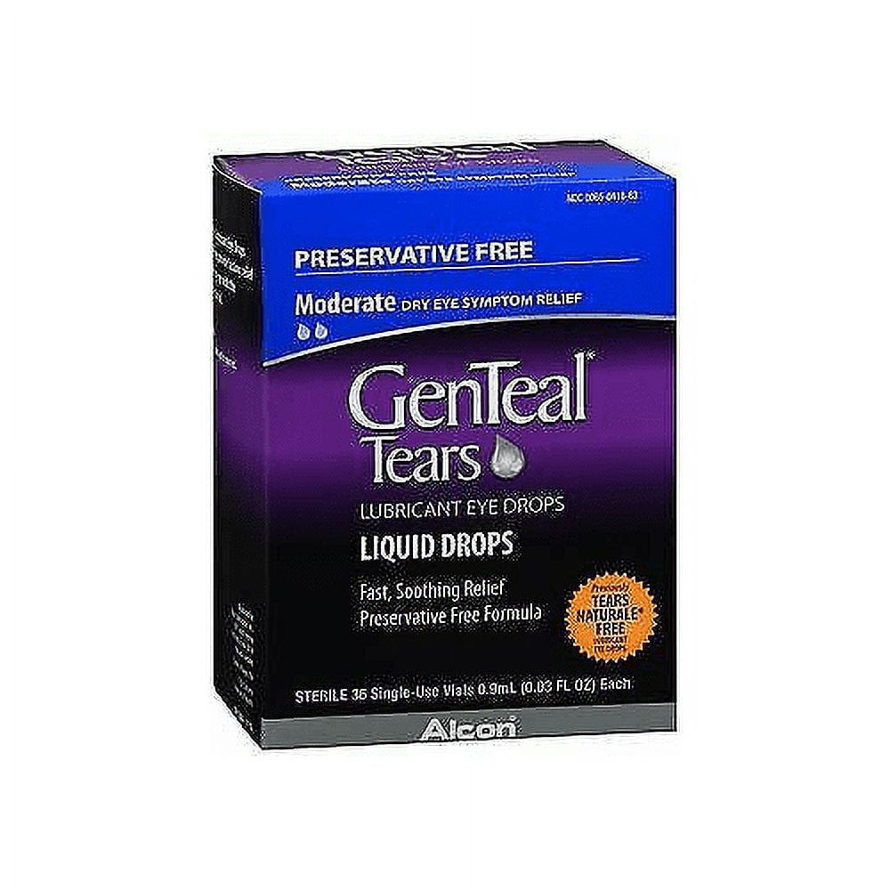 Alcon Genteal Tears Lubricant Eye Drops, Soothing Relief, 0.03 oz, 2 Pack