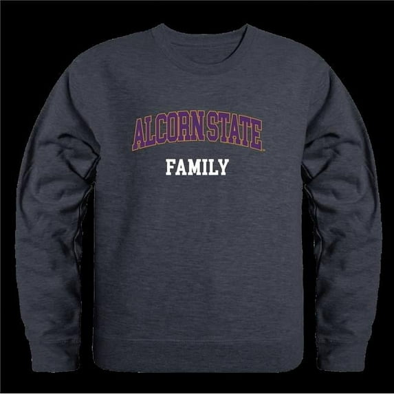 Alcorn State University Braves Family Crewneck Sweatshirt, Heather Charcoal - Large