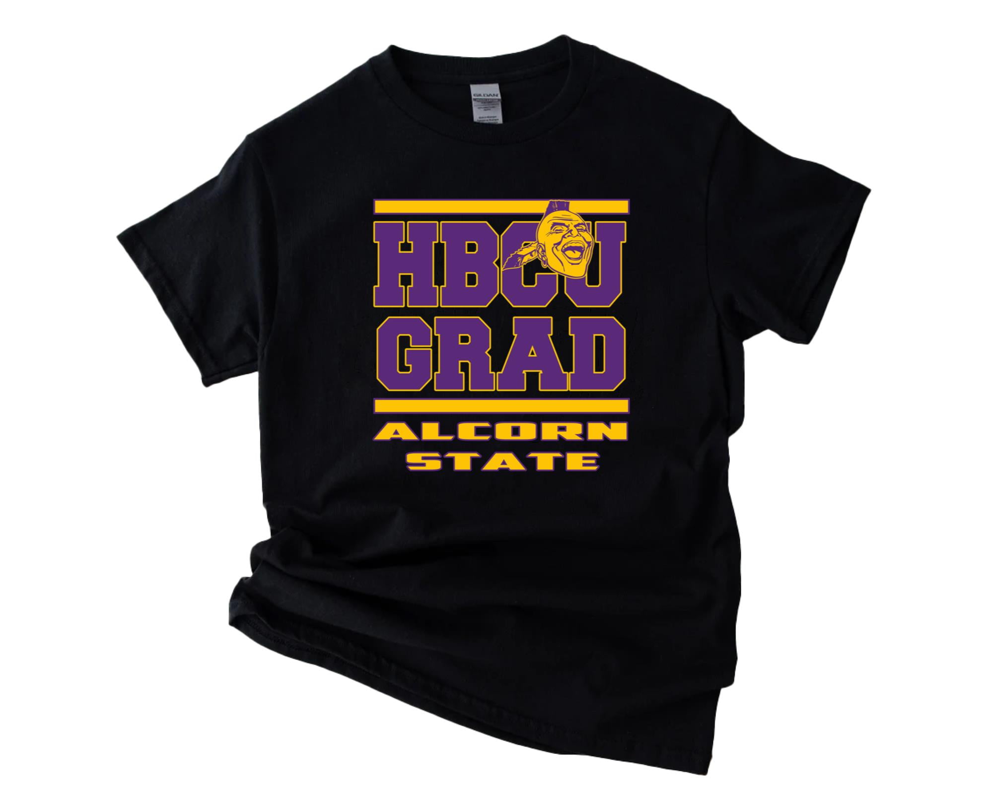black and university gold graphic tee