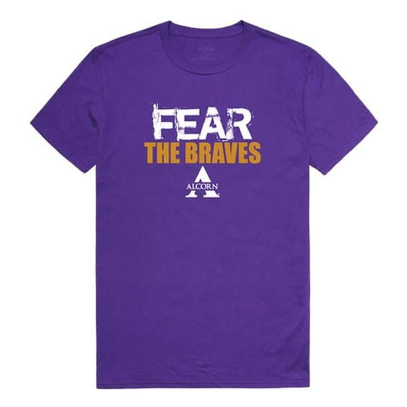 Alcorn State University Men Fear T-Shirt, Purple - Medium