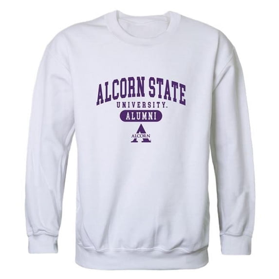 Alcorn State University Mens Alumni Fleece T-Shirt, White - Extra Large