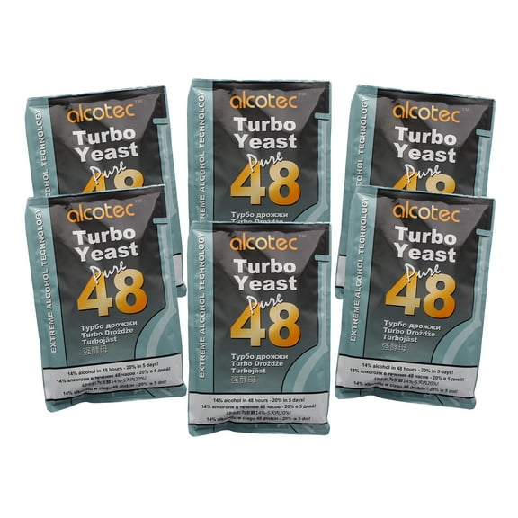 Alcotec 48 Hour Turbo Yeast, 135g (6 Packs)