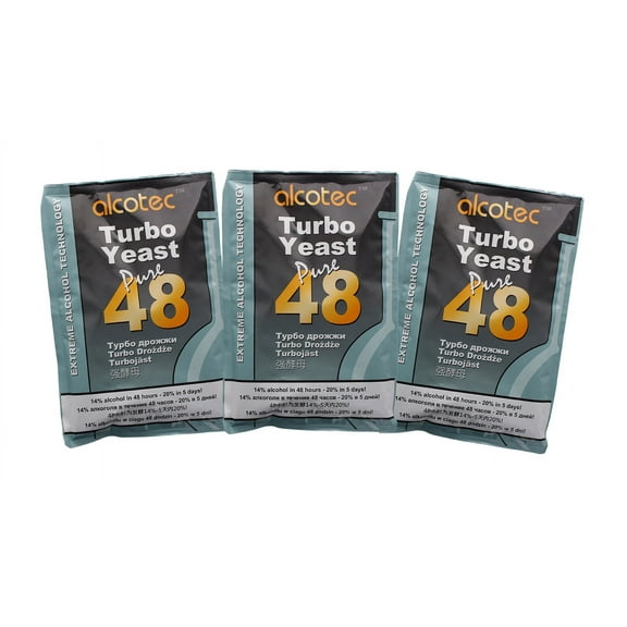 Alcotec 48-hour Turbo Yeast, 135 grams (Pack of 3)
