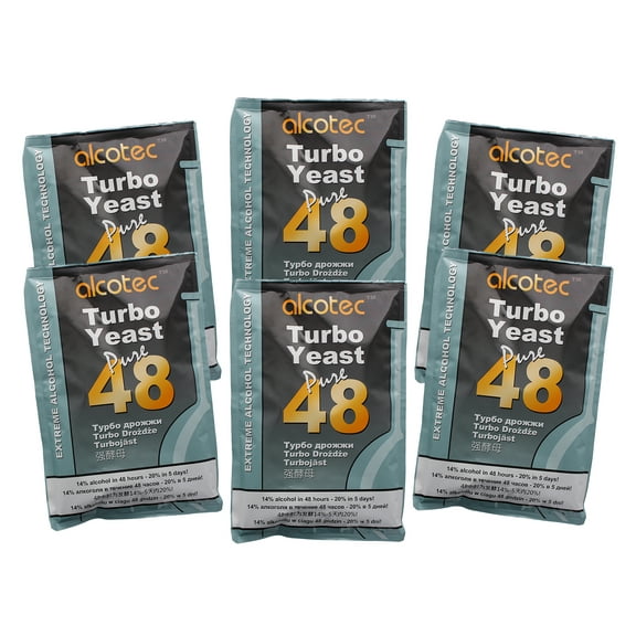 Alcotec 48-hour Turbo Yeast, 135 grams (Pack of 6)