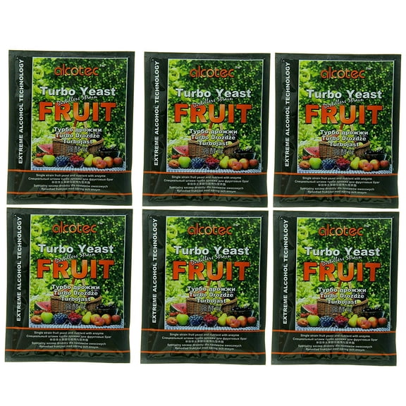 Alcotec Fruit Turbo Yeast Distiller's Strain (Pack of 6)