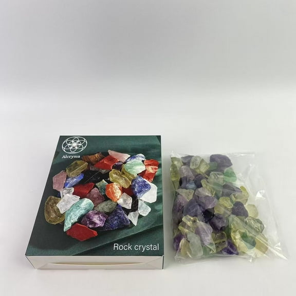 Alcrysia Rock crystal,Assorted Raw Crystals Healing Crystal Rocks Stones 1" Bulk Large Gemstones for Tumbling, Fountain Rocks, Decoration, Polishing, Handmade