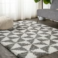 thumbnail image 1 of JONATHAN Y LONDON SHAG 5 x 8 Area Rug, Alcudia Geometric - Beige/Dark Gray, SHG100A-5, 1 of 9