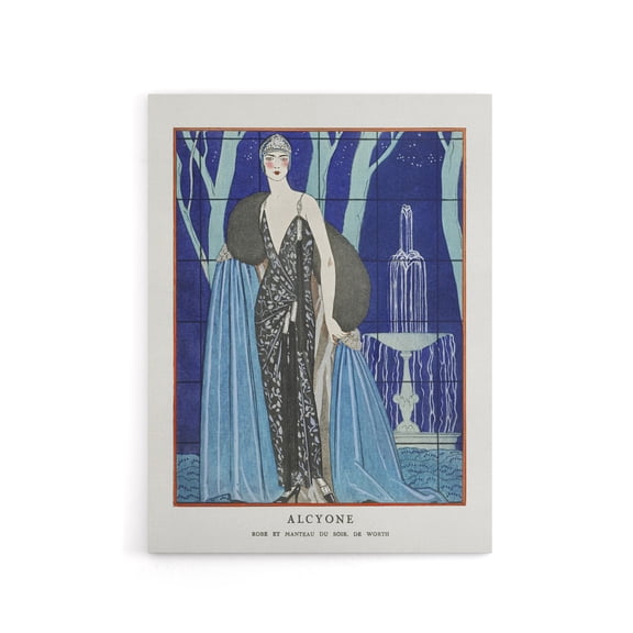 Alcyone Fashion Worth Advert Barbier Vintage Canvas Wall Art 12X16"