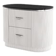 thumbnail image 1 of Alda Nightstand w 2 Drawers- Black Stone Top, 1 of 6