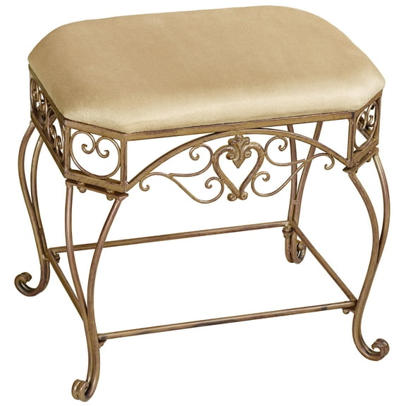 Aldabella Vanity Bench Satin Gold One Size