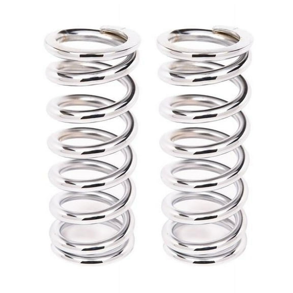 Aldan American 9-500CH2 Coil-Over-Spring, 500 lbs. per in. Rate, 9 in. Length - Chrome, Pair