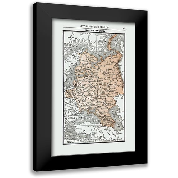 Alden 10x14 Black Modern Framed Museum Art Print Titled - Russia - Alden 1886