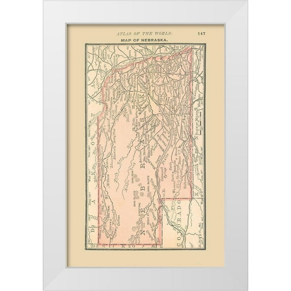 Alden 13x18 White Modern Wood Framed Museum Art Print Titled - Nebraska - Alden 1886