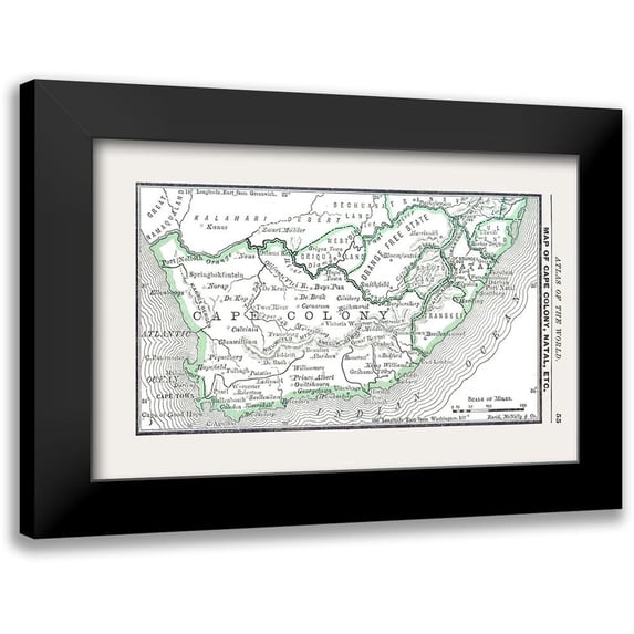 Alden 24x17 Black Modern Framed Museum Art Print Titled - North Africa - Alden 1886
