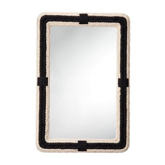 Alden Decor Amina Jute Rectangle Mirror