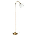 thumbnail image 1 of Alden Décor Aria Iron and Glass Floor Lamp, Bronze Brass, 1 of 5