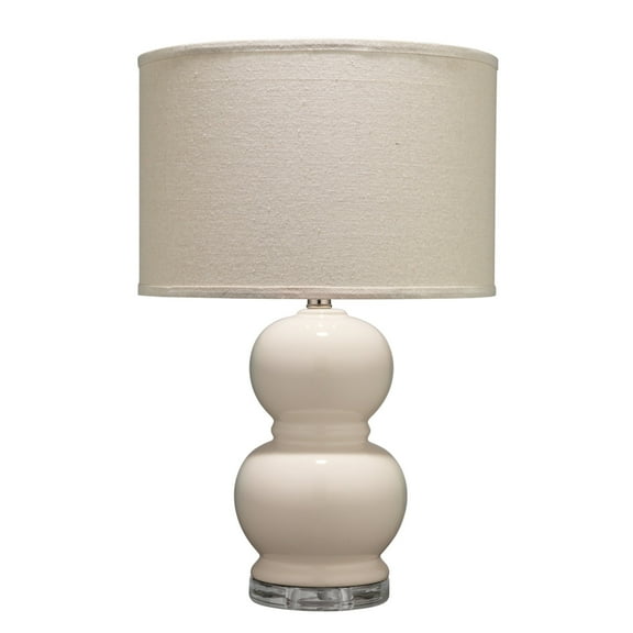 Alden Dcor Bennett Ceramic Table Lamp, Cream