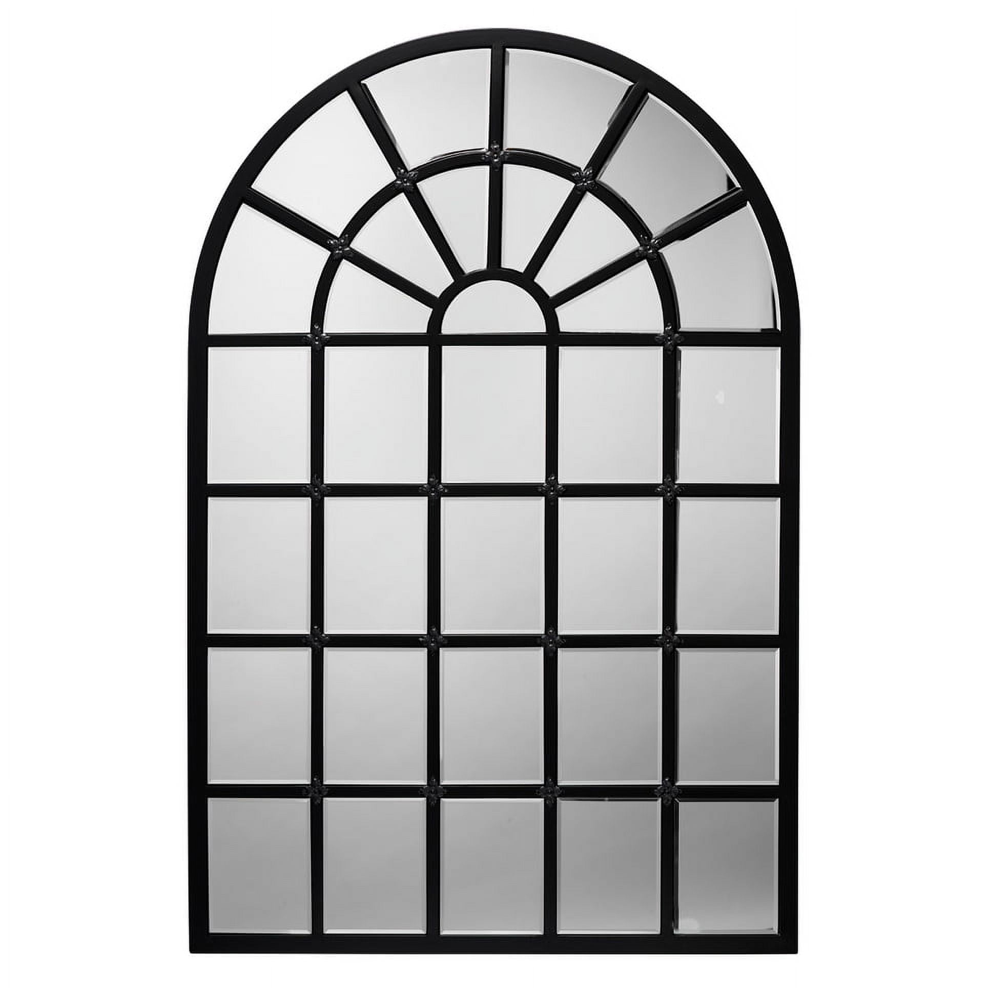 Alden Décor Harriet Iron Arch Mirror - Black