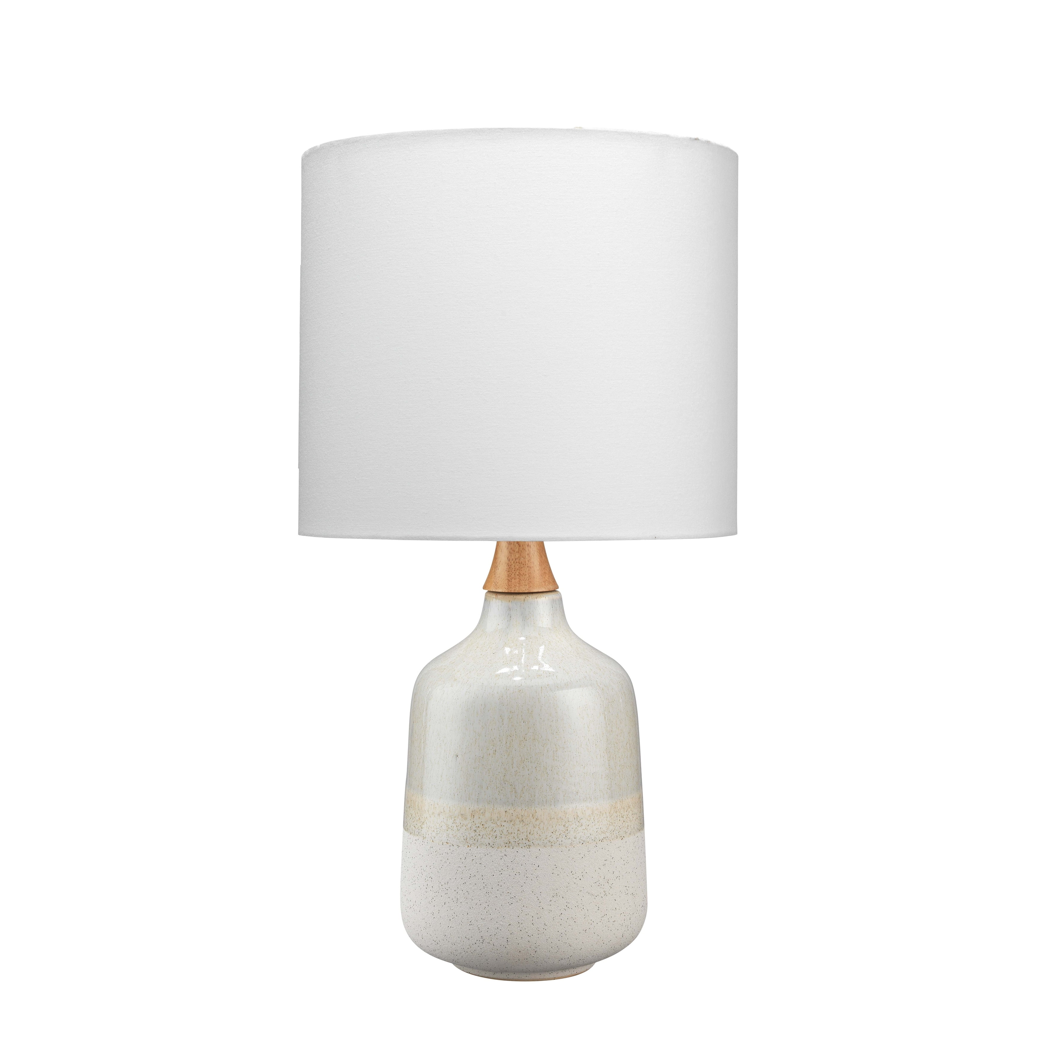 Alden Décor Kelly Ceramic Table Lamp, Cream
