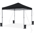 thumbnail image 1 of Alden Design 10x10FT Pop-up Canopy with One-Push-To-Lock Setup Mechanism for Outdoor, Black, 1 of 10