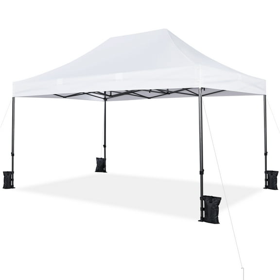 Alden Design 10x15ft Outdoor Commercial Canopy Tent UPF 50+ Water-resistant , White