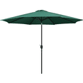 thumbnail image 1 of Alden Design 11 Foot Patio Umbrella with Crank and Push Button to Tilt, Dark Green, 1 of 10