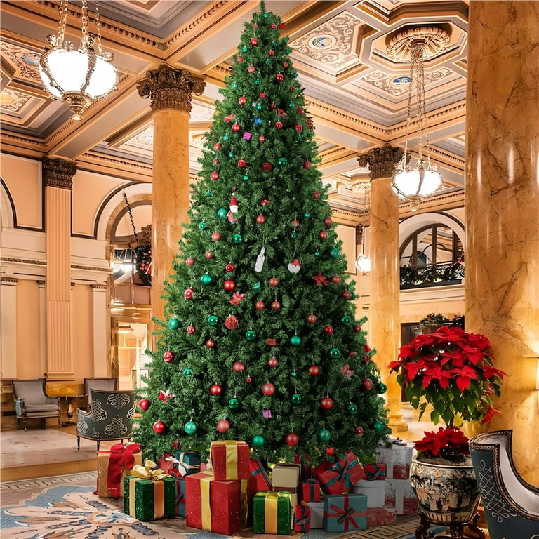 Alden Design 12ft Pre-Lit Fir Artificial Christmas Tree with