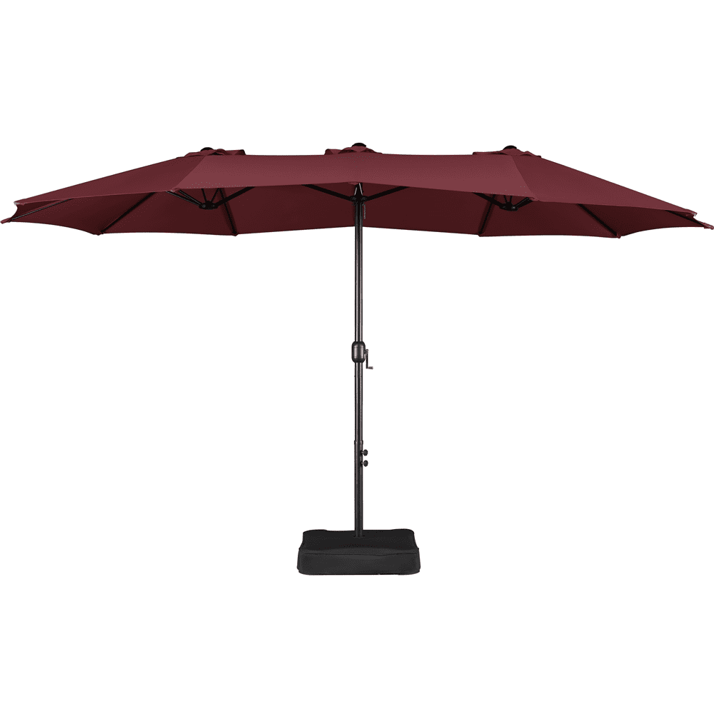 Alden Design 15 ft Patio Umbrella Market Extra Large for Outdoor, Burgundy