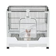 thumbnail image 1 of Alden Design 2 Level Rolling Wheel Rabbit Cage Small Animal Cage Habitat Platform and Ramp Indoor, 1 of 6
