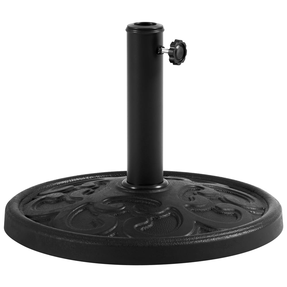 Alden Design 22lbs Metal Patio Market Umbrella Base for Outdoors, Black