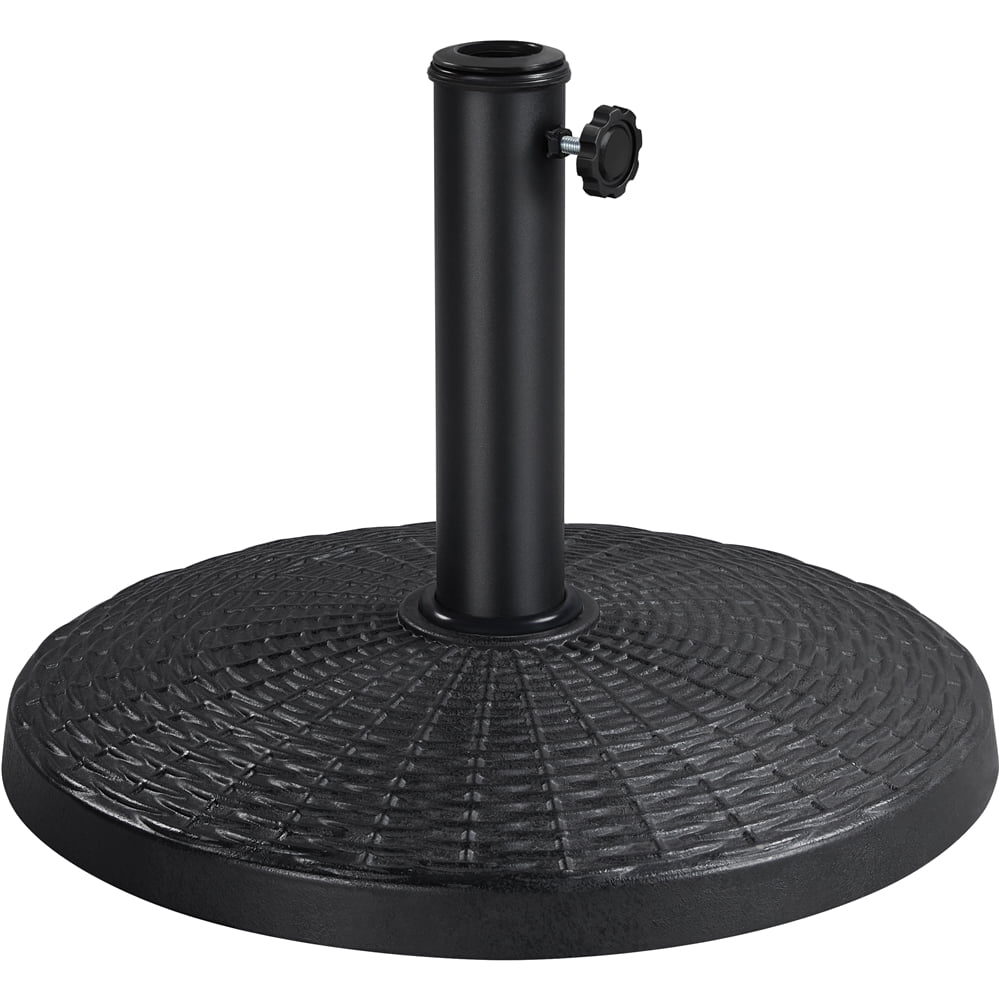 Alden Design 23lbs Metal Patio Market Umbrella Base for Outdoors, Black