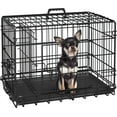 thumbnail image 1 of Alden Design 24 Inch Divider Dog Kennal with Slide Out Tray, Black, 1 of 7