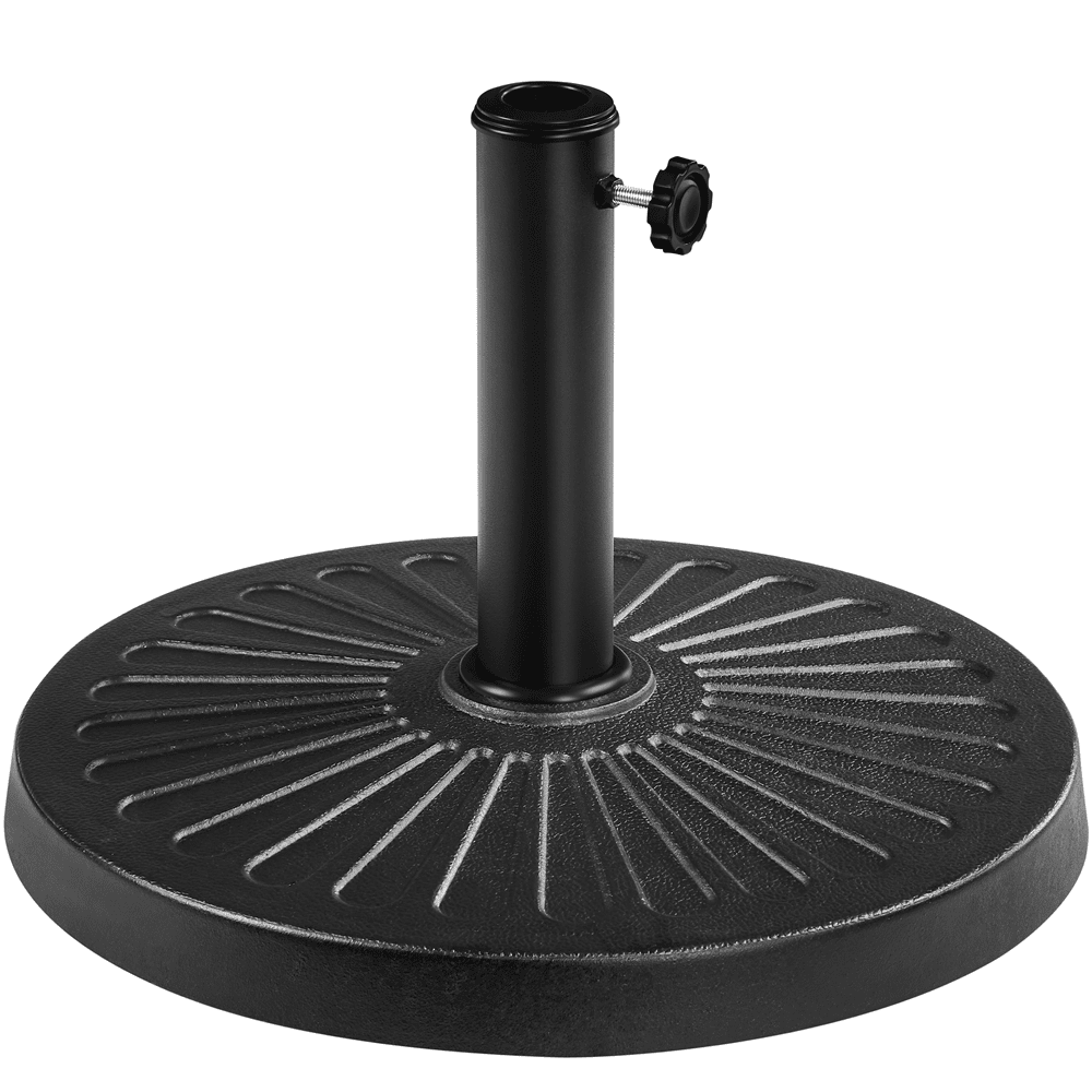 Alden Design 26.5 lb Heavy Duty Iron Patio Umbrella Base 18" for Outdoor, Black