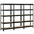 thumbnail image 1 of Alden Design 3 Pack 5 Tiers Metal Storage Shelf, Black, 1 of 8