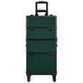 thumbnail image 1 of Alden Design 3-in-1 Rolling Professional Cosmetic Makeup Case, Dark Green, 1 of 12