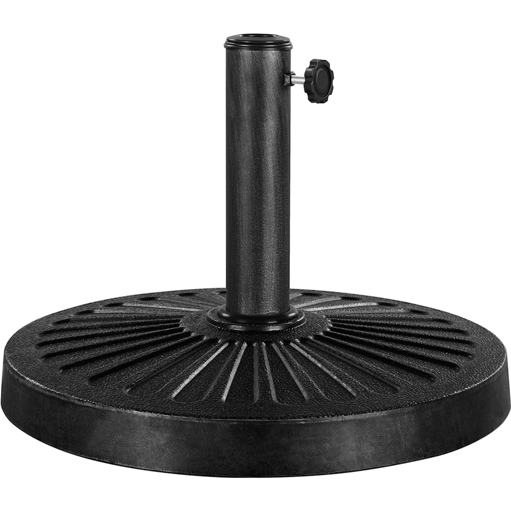 Alden Design 30 lb Heavy Duty Iron Patio Umbrella Base 18" for Outdoor, Black