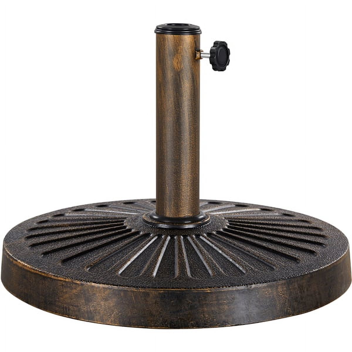 Mainstays 30 Pound Black Round Matte Concrete Patio Umbrella Base