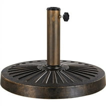 Alden Design 30 lbs Bronze Round Iron Patio Umbrella Base