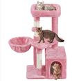 thumbnail image 1 of Alden Design 34.5" H Cat Tree Tower with Condo and Perches, Pink, 1 of 9